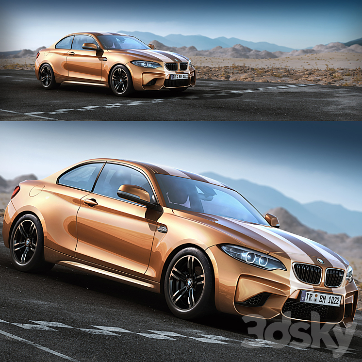 BMW M2 2016 3DS Max - thumbnail 2