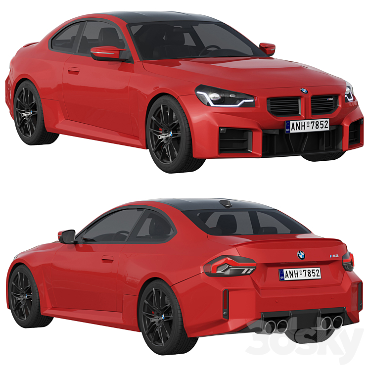 BMW M2 2022 3DS Max - thumbnail 1