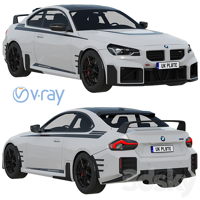 BMW M2 M Performance Parts 2023 3ds Max - thumbnail 1