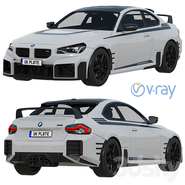 BMW M2 M Performance Parts 2023 3ds Max - thumbnail 2