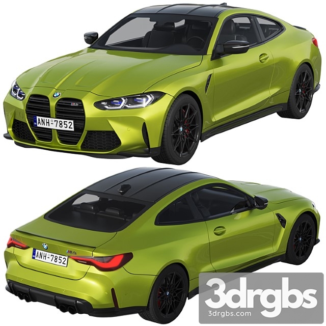 BMW M4 Competition 2021 3dsmax Download - thumbnail 1