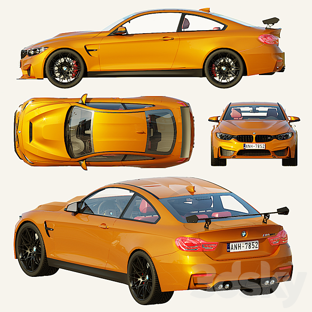 BMW M4 GTS 3DS Max Model - thumbnail 2