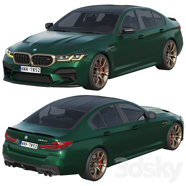 BMW M5 CS 2022 3DSMax File - thumbnail 2