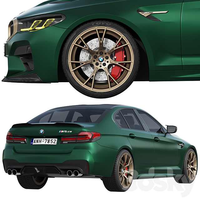 BMW M5 CS 2022 3DSMax File - thumbnail 4