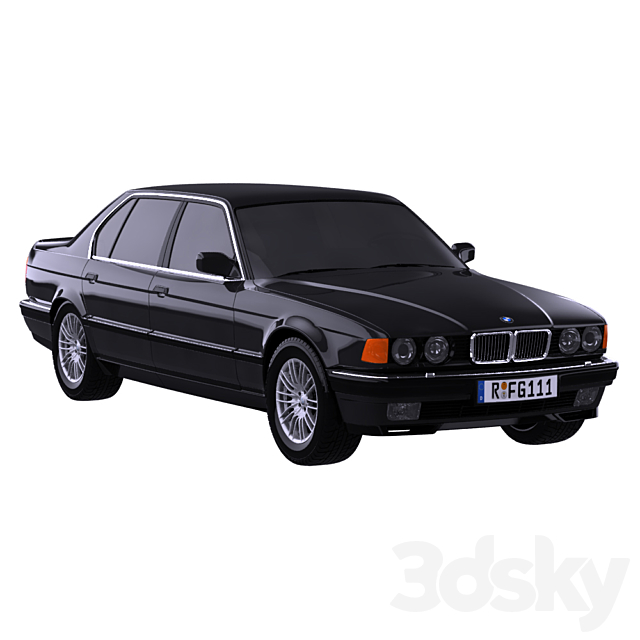 BMW M7 E32 3ds Max - thumbnail 1