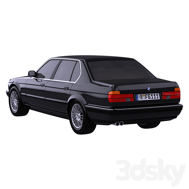 BMW M7 E32 3ds Max - thumbnail 2