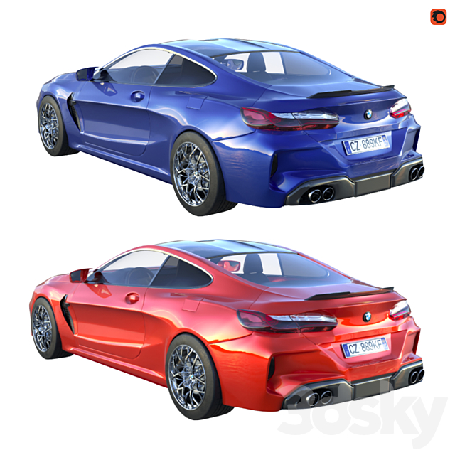 BMW M8 2019 3DS Max Model - thumbnail 2