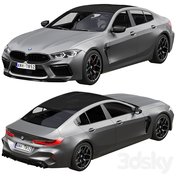 Bmw m8 gran coupe 3DS Max - thumbnail 2