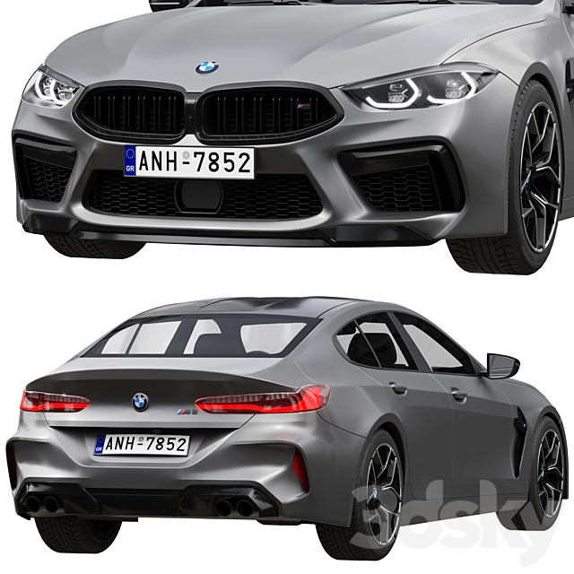 Bmw m8 gran coupe 3DSMax File - thumbnail 4