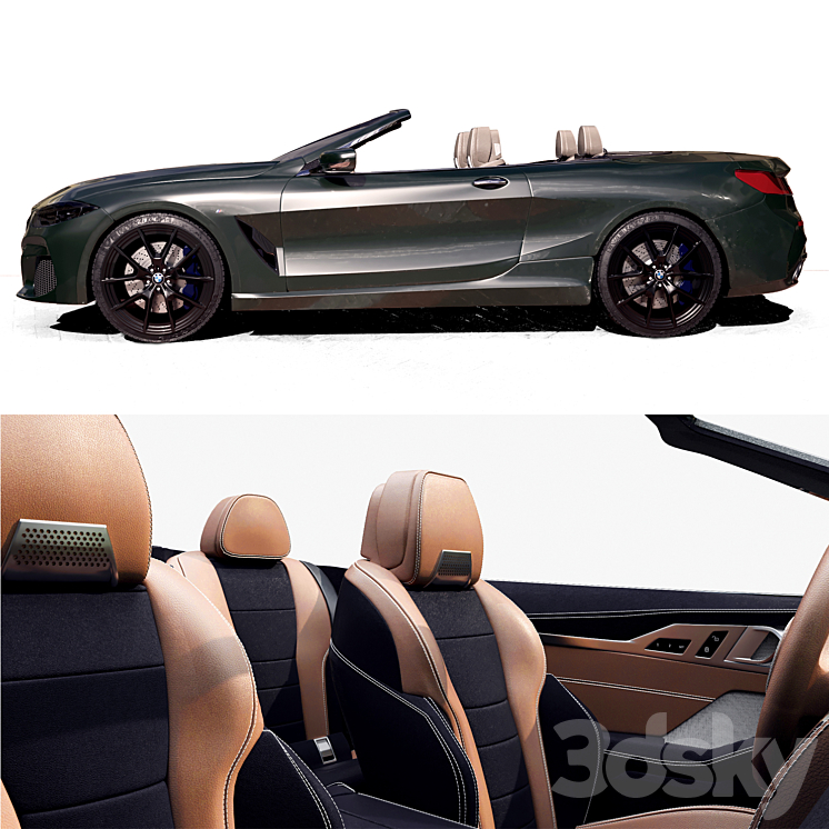 Bmw m850i convertible 3DS Max - thumbnail 2