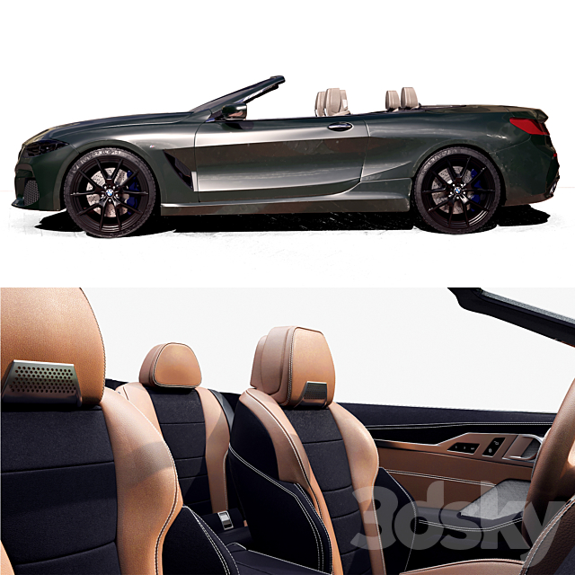 Bmw m850i convertible 3DSMax File - thumbnail 2