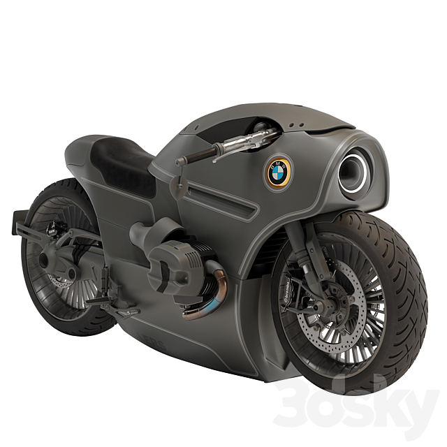 BMW R NINET R9 T Motorcycle – ZILLERS 3ds Max - thumbnail 1