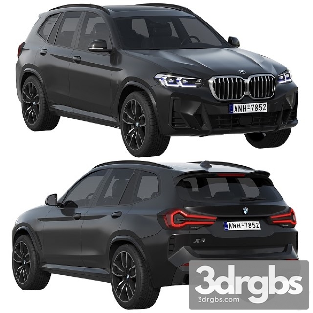 BMW X3 2022 3dsmax Download - thumbnail 1