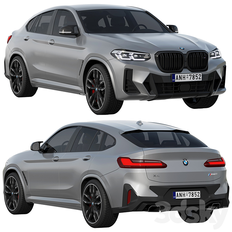 BMW X4 M40i 2022 3DS Max Model - thumbnail 1