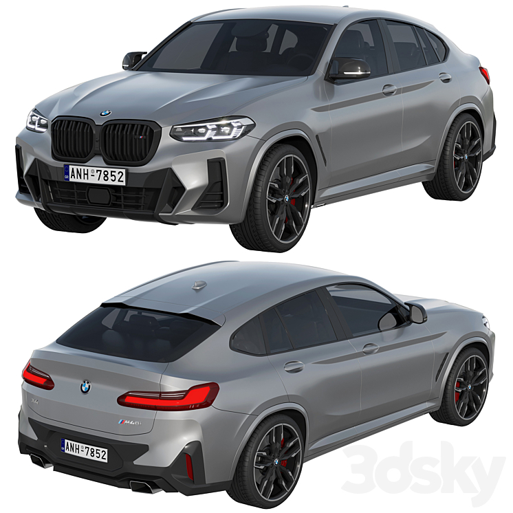 BMW X4 M40i 2022 3DS Max Model - thumbnail 2