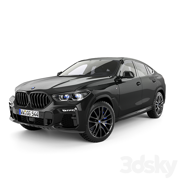 BMW X6 2021 3DS Max Model - thumbnail 1