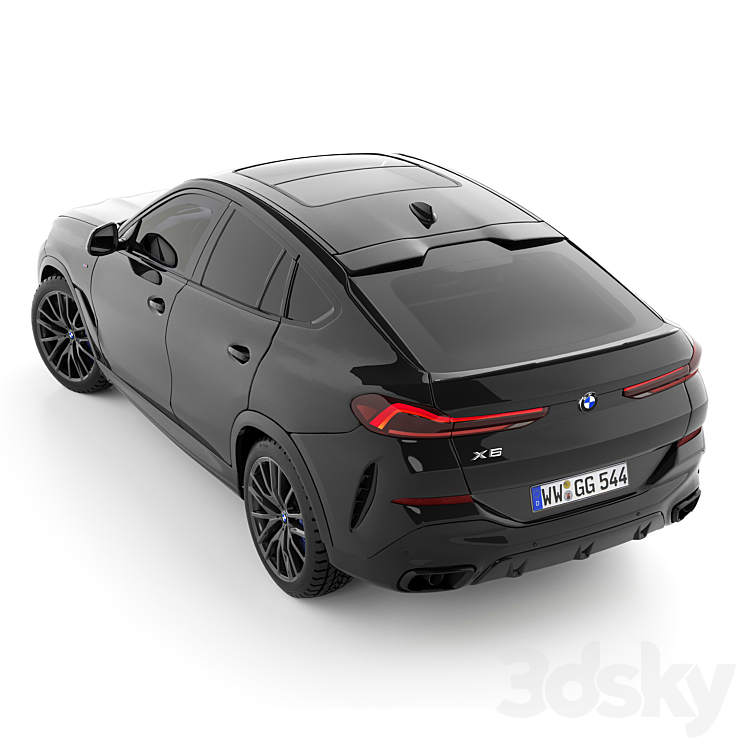 BMW X6 2021 3DS Max Model - thumbnail 2