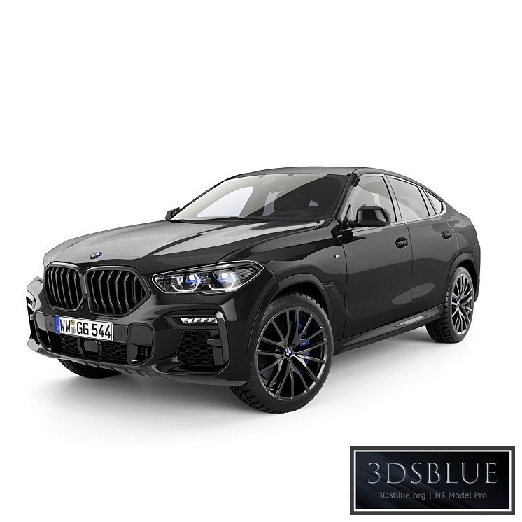 BMW X6 2021 3DS Max - thumbnail 3