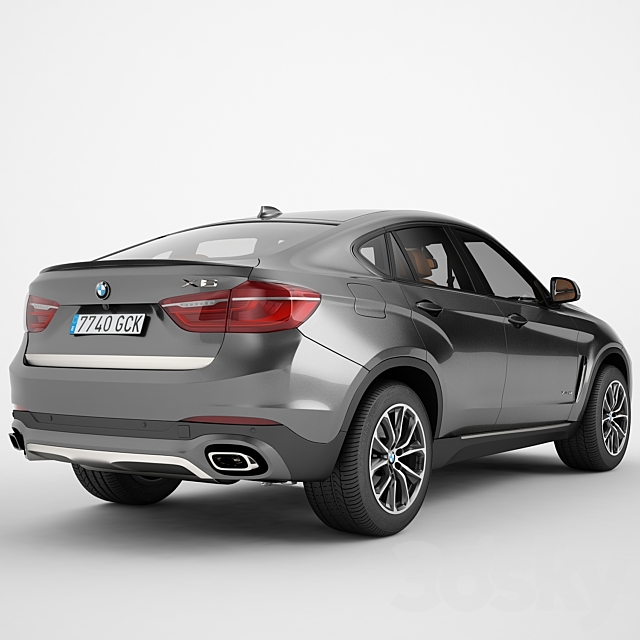 BMW X6 xDrive50i 3DS Max Model - thumbnail 2