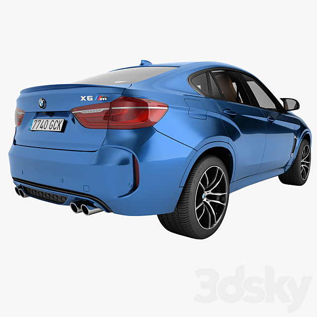 BMW X6M 2015 3ds Max - thumbnail 2