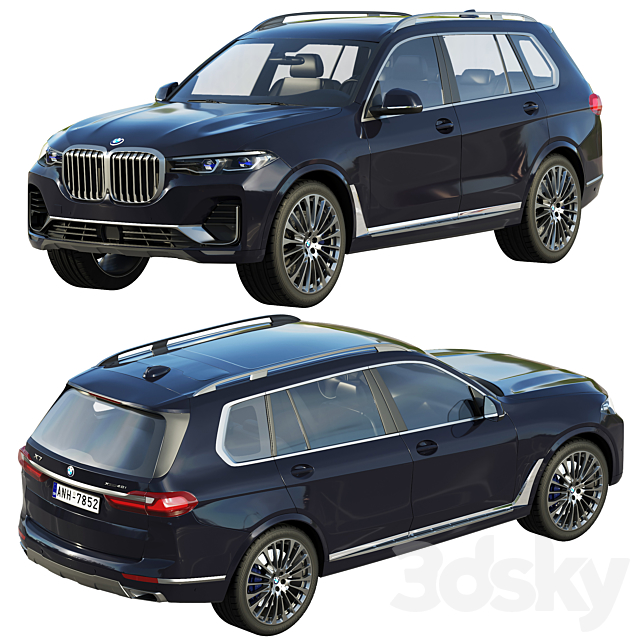 BMW X7 3DS Max Model - thumbnail 2