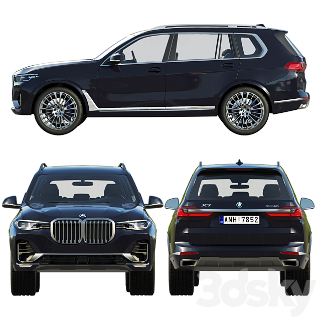 BMW X7 3DS Max Model - thumbnail 4