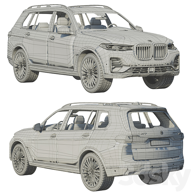 BMW X7 3DS Max Model - thumbnail 5