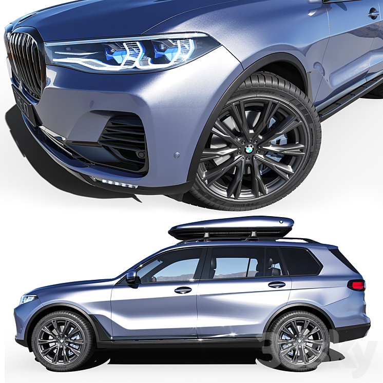 BMW X7 Travel 3DS Max Model - thumbnail 2