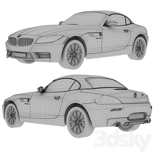 BMW Z4 e89 3DS Max Model - thumbnail 3