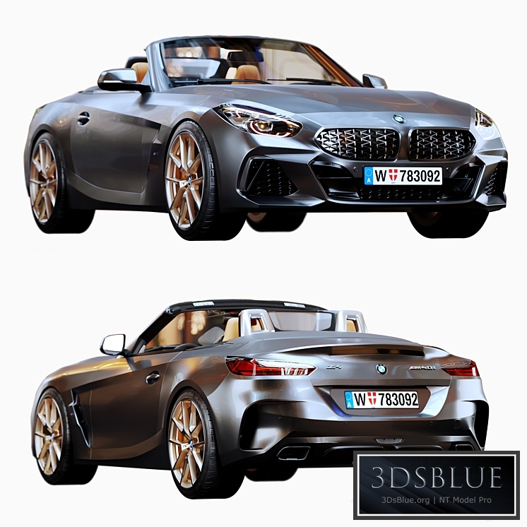 BMW Z4 M40I Roadster HQ Interior 3DS Max - thumbnail 3