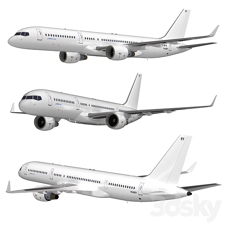 Boeing 757-200 3DS Max - thumbnail 1