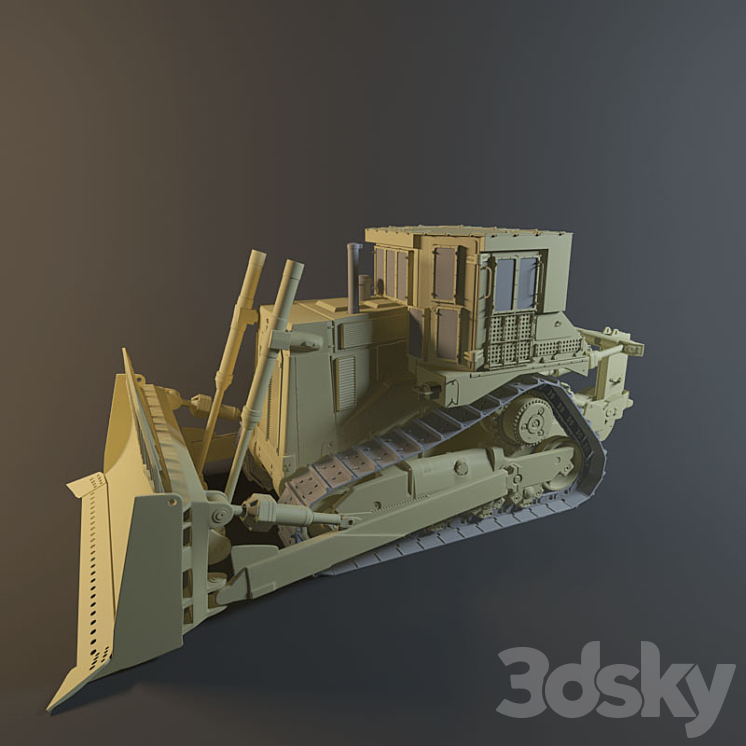 bulldozer caterpillar 3DS Max - thumbnail 1