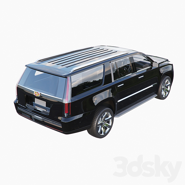 Cadillac Escalade ESV 3DS Max Model - thumbnail 2