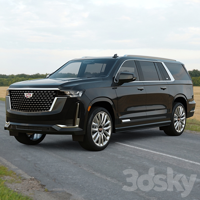 Cadillac Escalade ESV Luxury 2021 3DSMax File - thumbnail 3