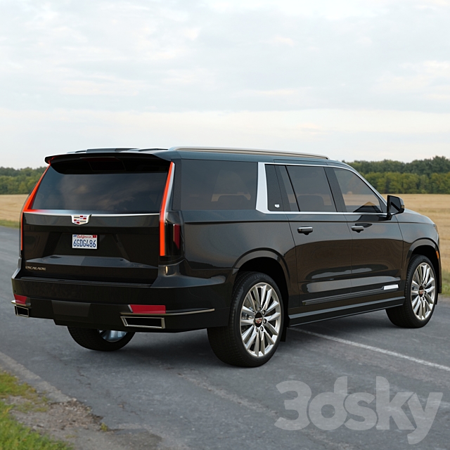 Cadillac Escalade ESV Luxury 2021 3DSMax File - thumbnail 4