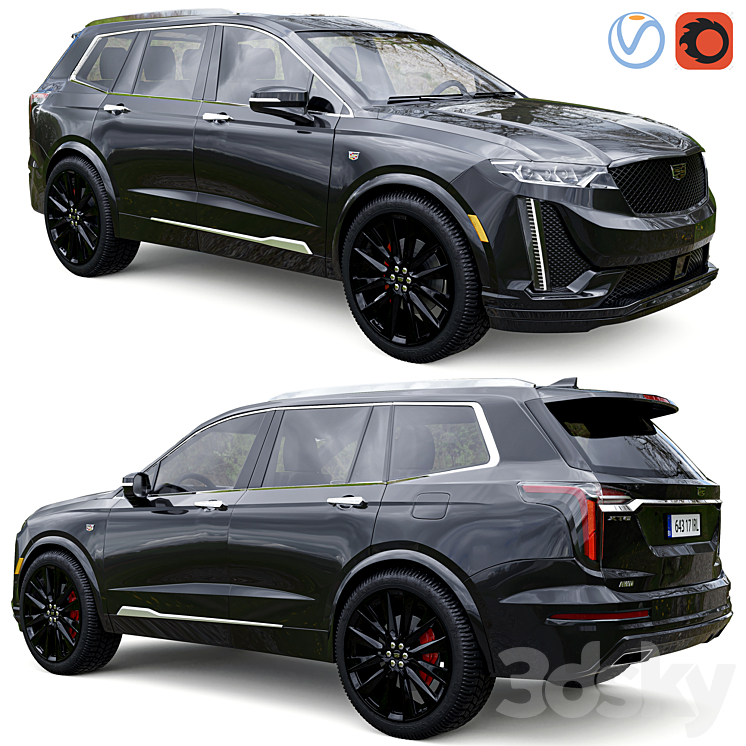 Cadillac XT6 3DS Max - thumbnail 1