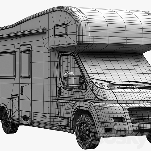 Camper motorhome 3DS Max Model - thumbnail 5