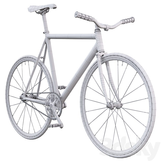 Cannondale Track Bicycle 3DS Max Model - thumbnail 5