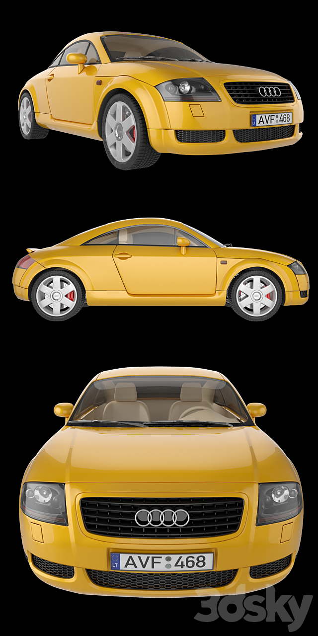 Car Audi TT 3DS Max Model - thumbnail 2