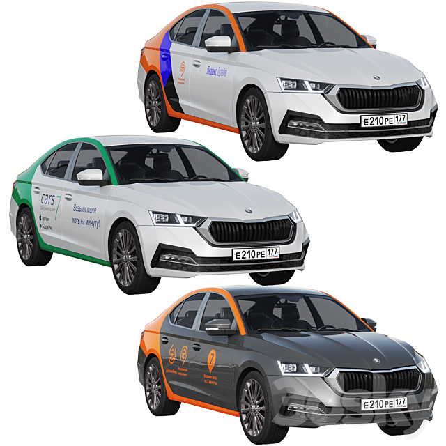 Carsharing Skoda Octavia 3DSMax File - thumbnail 3