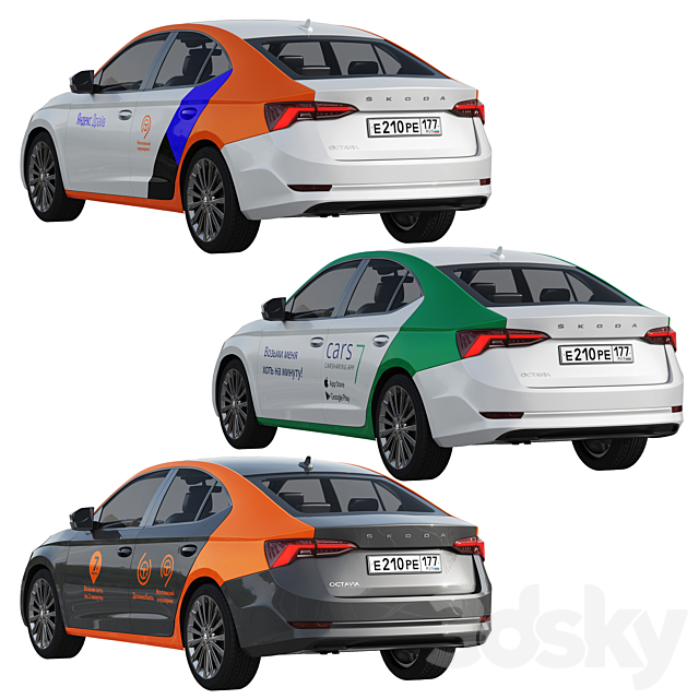 Carsharing Skoda Octavia 3DSMax File - thumbnail 4