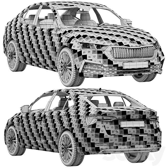 Carsharing Skoda Octavia 3DSMax File - thumbnail 5