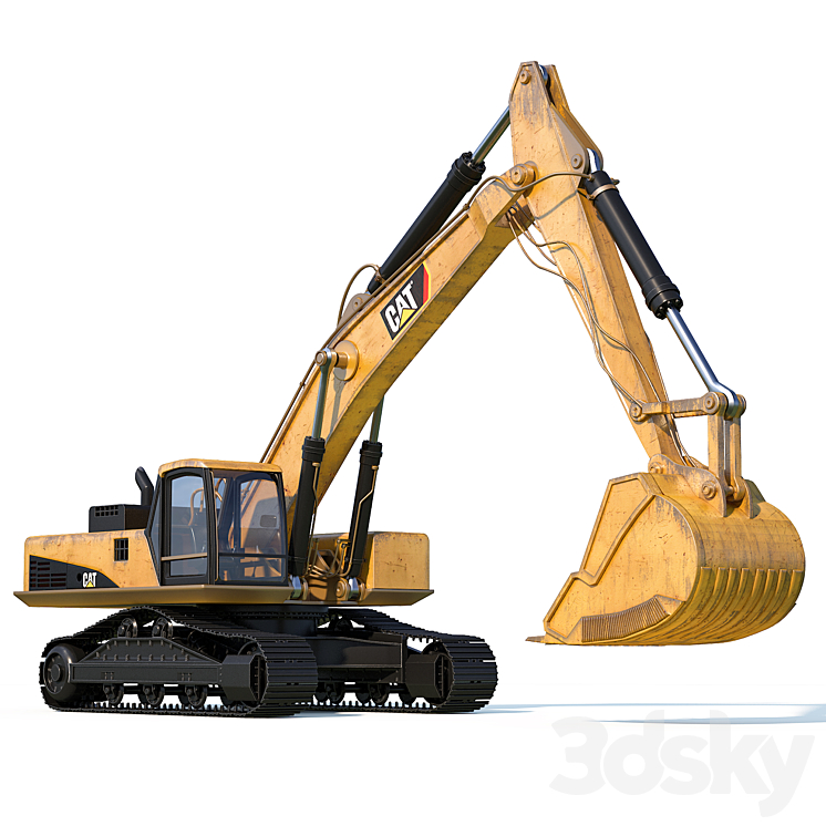 CAT Excavator 3DS Max - thumbnail 1