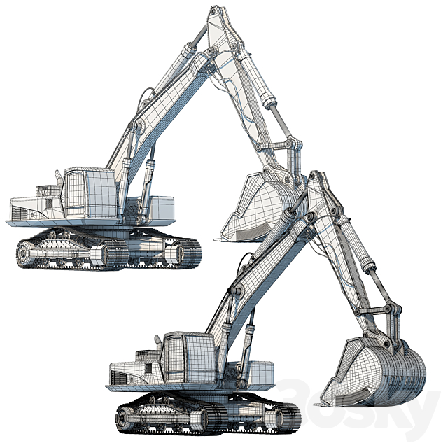 CAT Excavator 3DSMax File - thumbnail 4