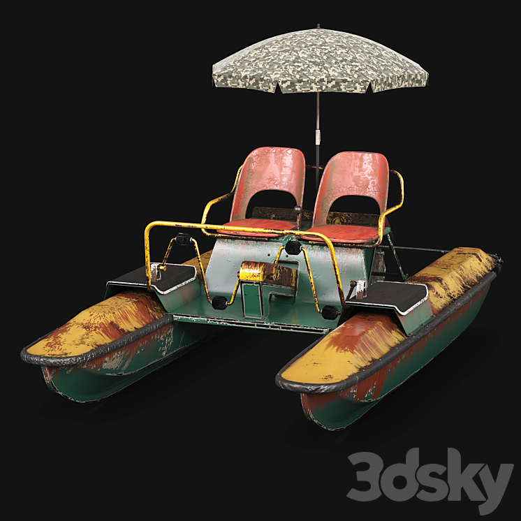 Catamaran Amber (pedalo) old 3DS Max - thumbnail 2