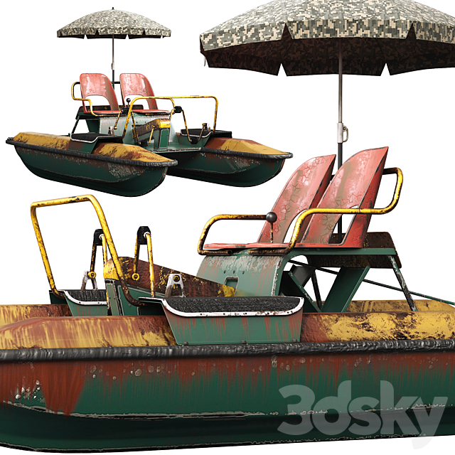 Catamaran Amber (pedalo) old 3DSMax File - thumbnail 1