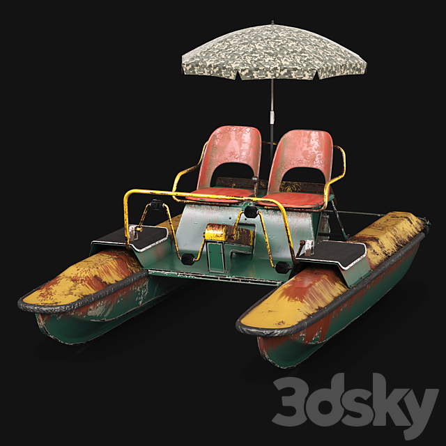 Catamaran Amber (pedalo) old 3DSMax File - thumbnail 2