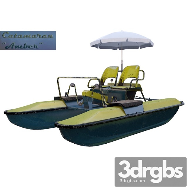 Catamaran yantar (water bicycle) 3dsmax Download - thumbnail 1