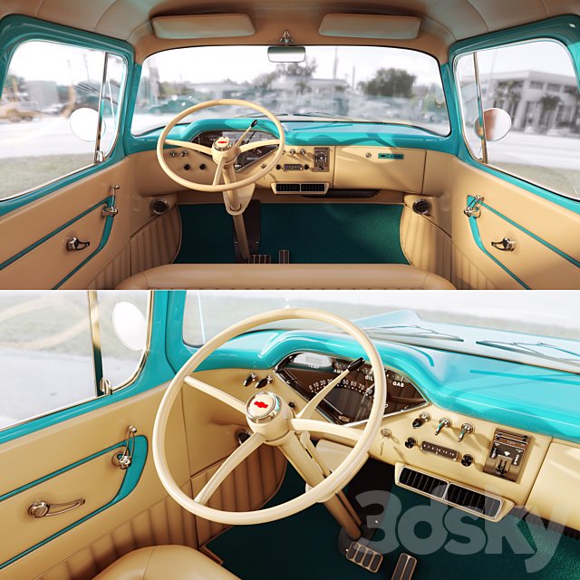 Chevrolet Apache 1959 3DS Max Model - thumbnail 2