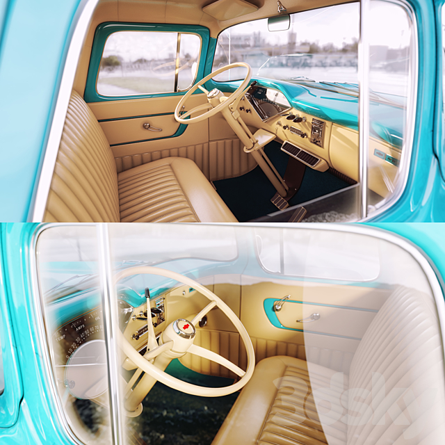 Chevrolet Apache 1959 3DS Max Model - thumbnail 3